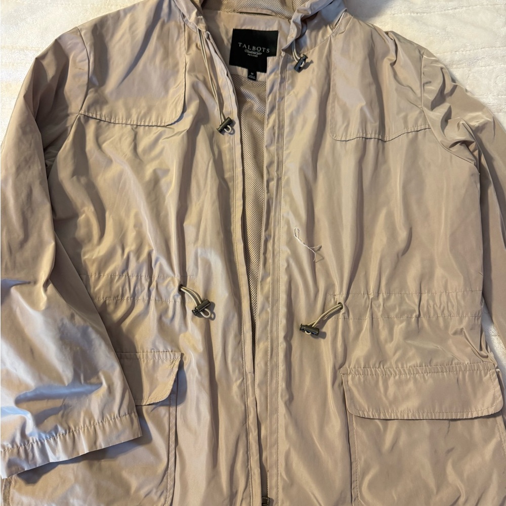 Talbots womens Tan Lightweight rain Jacket